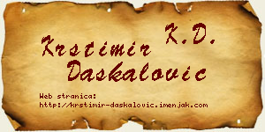 Krstimir Daskalović vizit kartica
